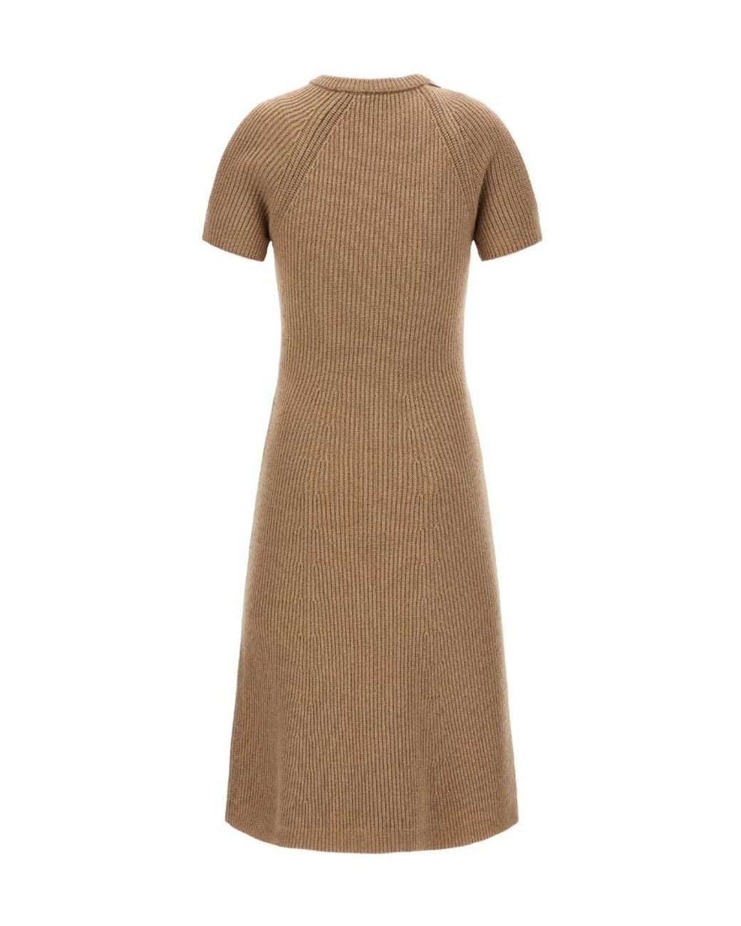 Stella McCartney Natural Twist-Detailed Knitted Dress