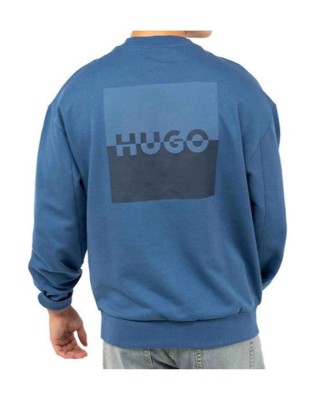 Boss Blue Long-Sleeved Sweatshirt for men