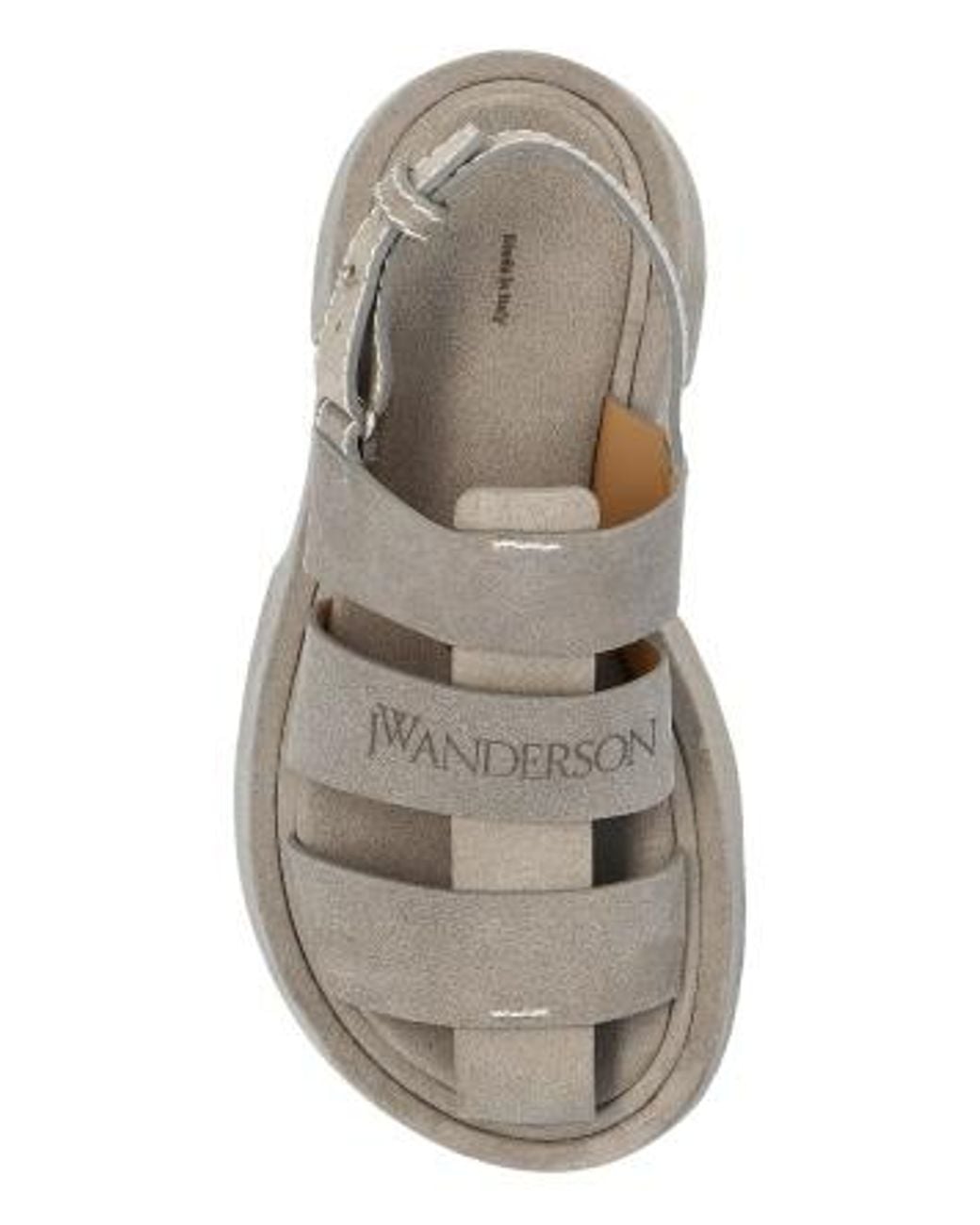 J.W. Anderson Gray Round Toe Flat Sandals