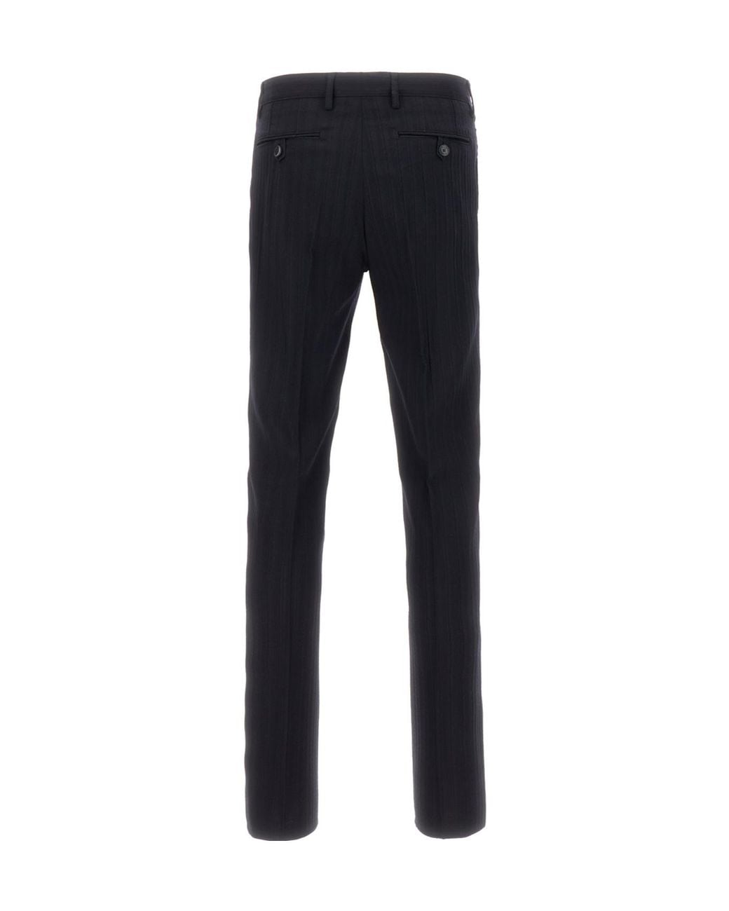 Etro Blue Pressed-Crease Straight Leg Trousers for men
