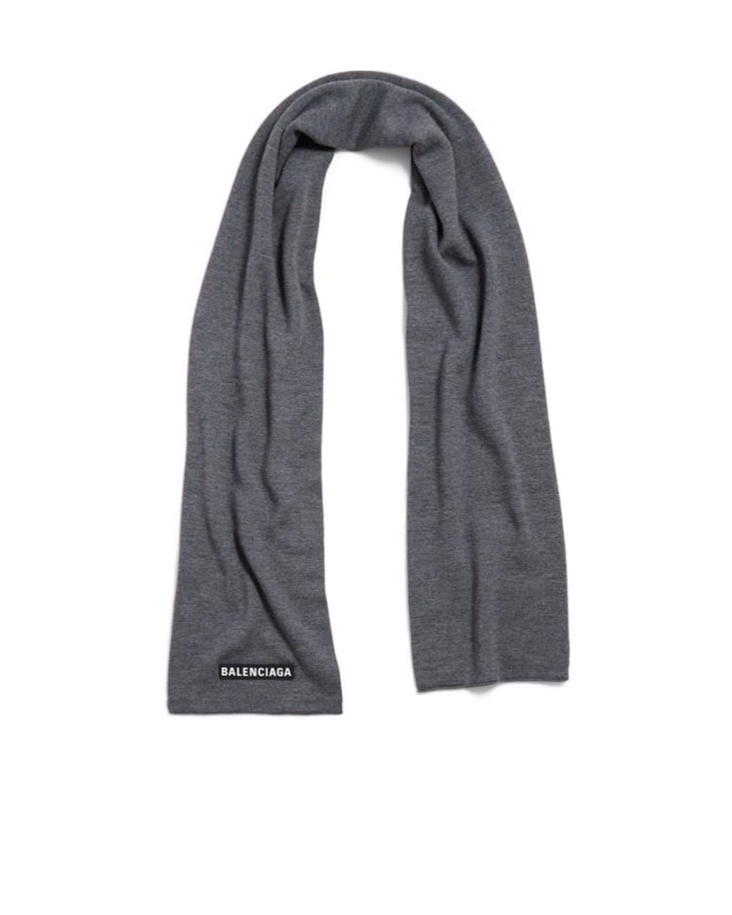 Balenciaga Gray Patch Scarf for men