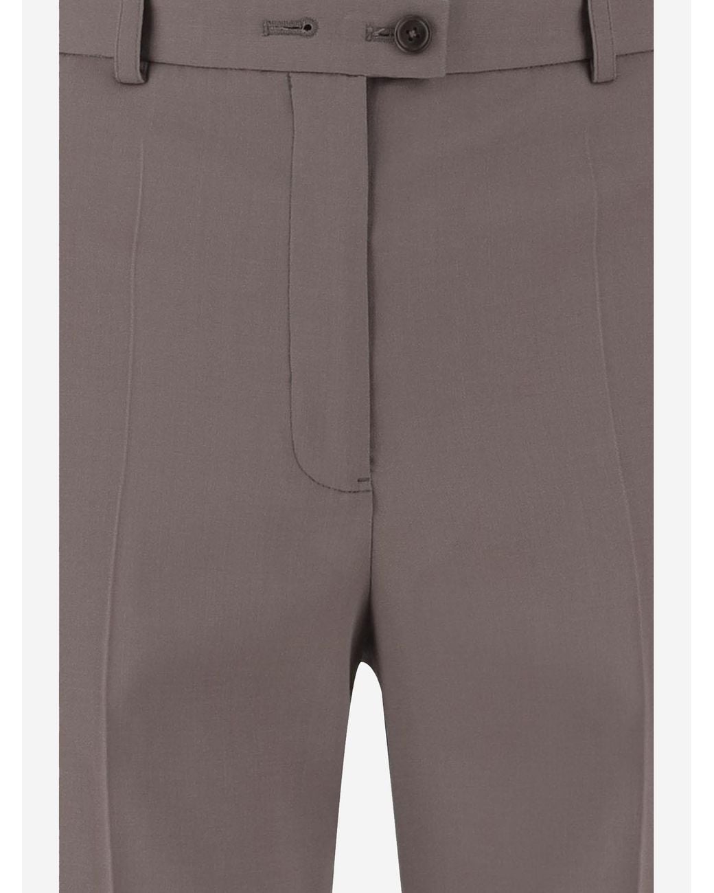 Jil Sander Gray Casual Pants With Belt Loops