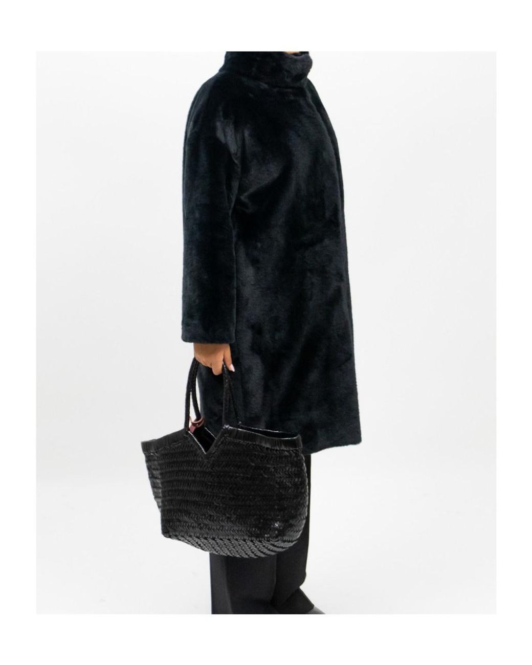 Herno Black Long Sleeved High-Neck Coat