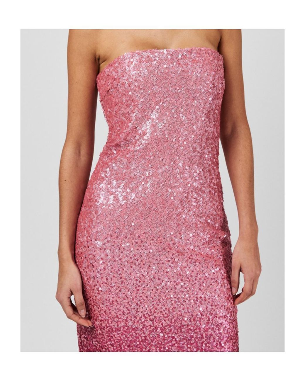 LoveShackFancy Pink Stasia Sequined Ombré Midi Dress