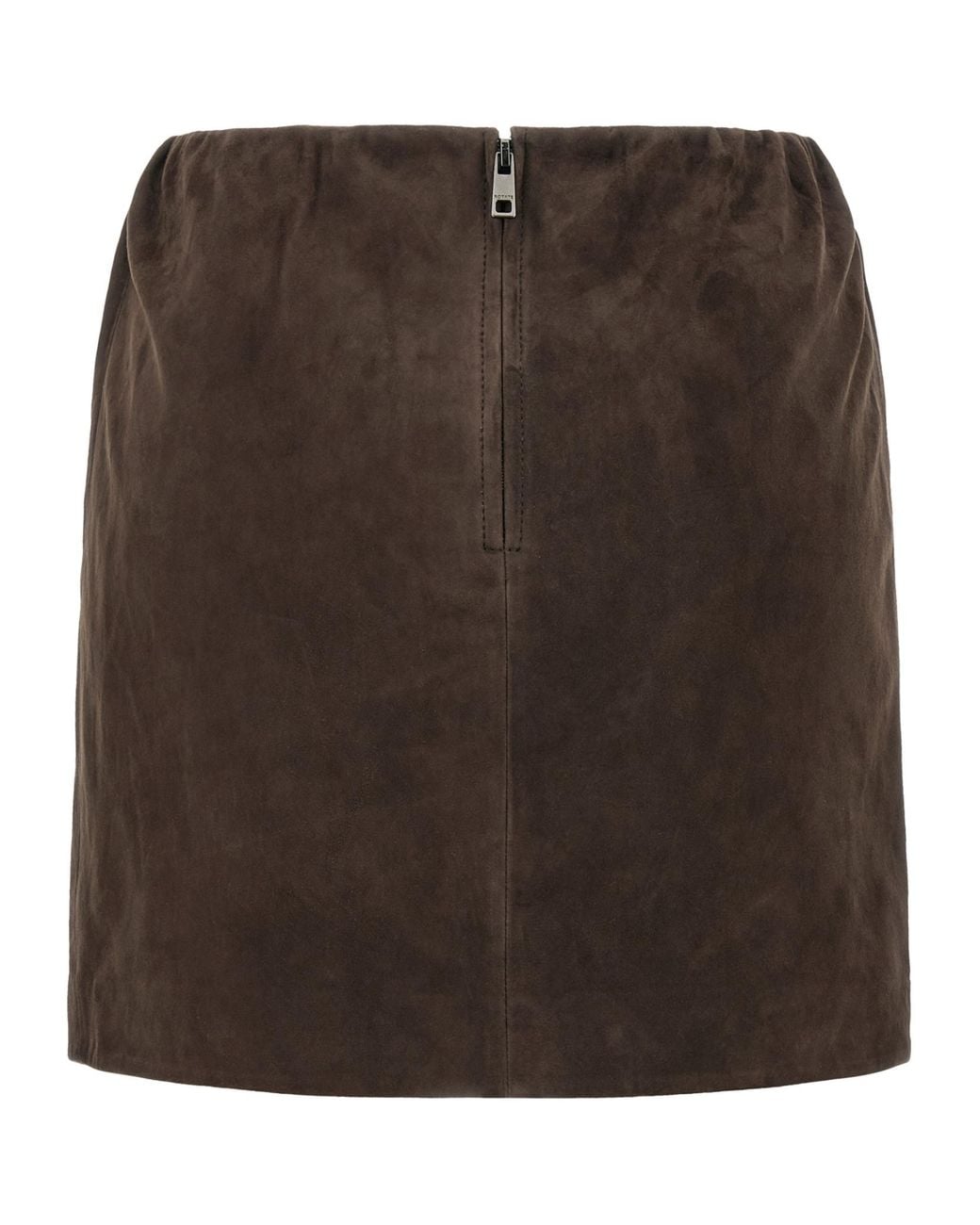 ROTATE BIRGER CHRISTENSEN Brown Leather Mini Skirt