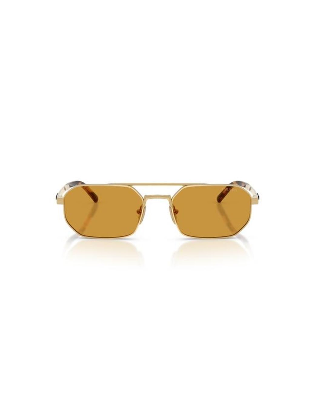 Prada Metallic Eyewear Geometric Frame Snglasses for men