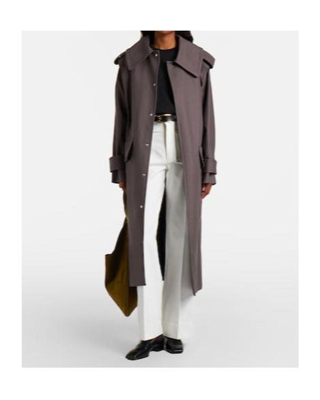 Victoria Beckham Brown Philippa Cotton Trench Coat