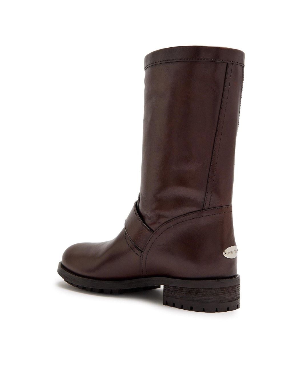 Jimmy Choo Brown Mid Leather Boots