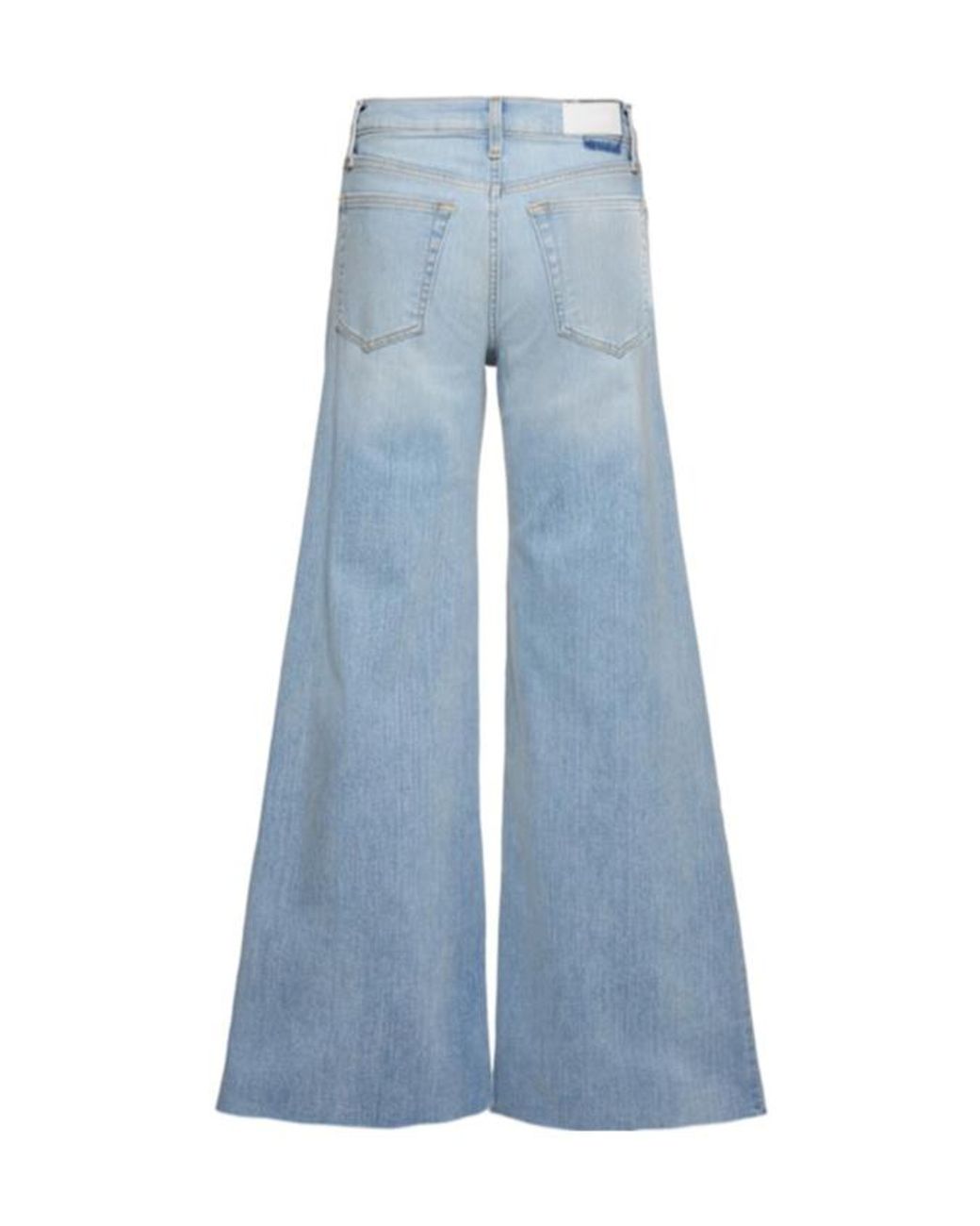 Re/done Blue Mid Rise Wide Leg Jeans