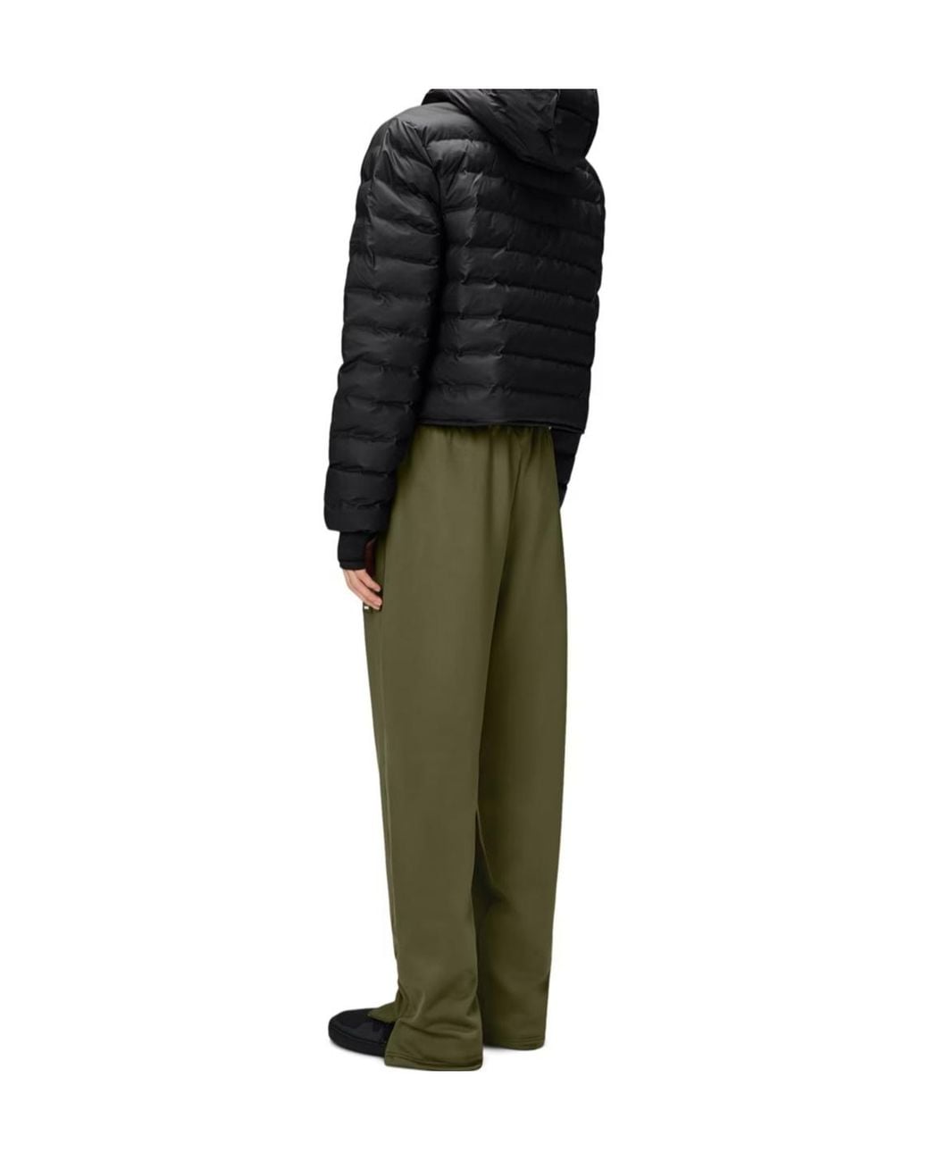 Rains Black Lohja Short Puffer Jacket