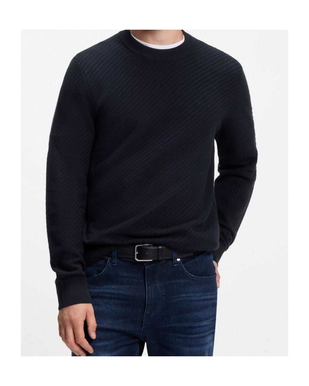 Boss Blue Regular-Fit Sweater for men
