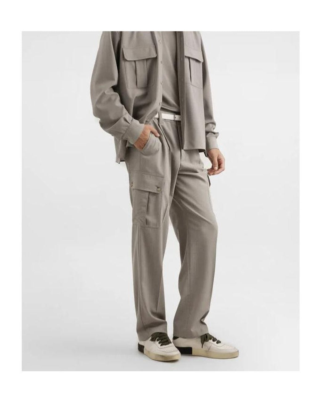 Dolce & Gabbana Gray Dolce & Gabbana Textile Fibre Pants for men