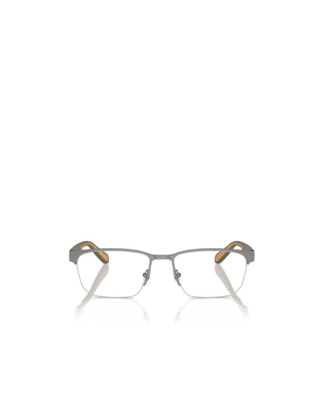 Emporio Armani Natural Rectangular Frame Glasses for men