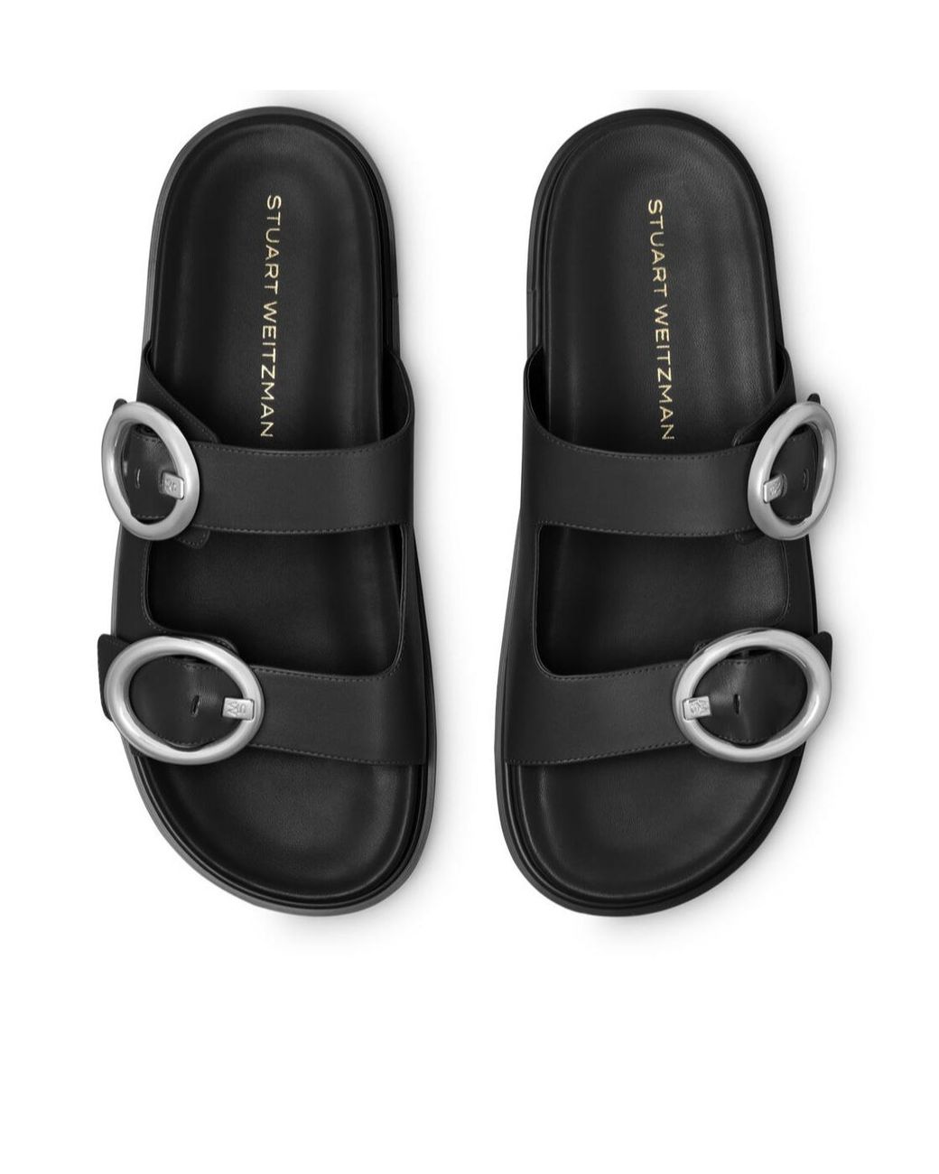 Stuart Weitzman Black Benni Sport Slide