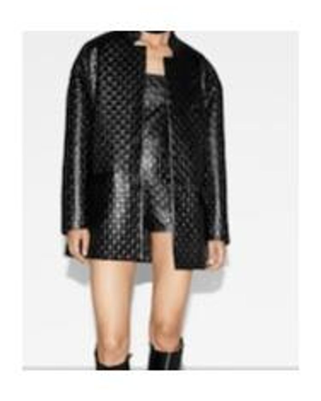 Gucci Black Gg Embossed Leather Jacket