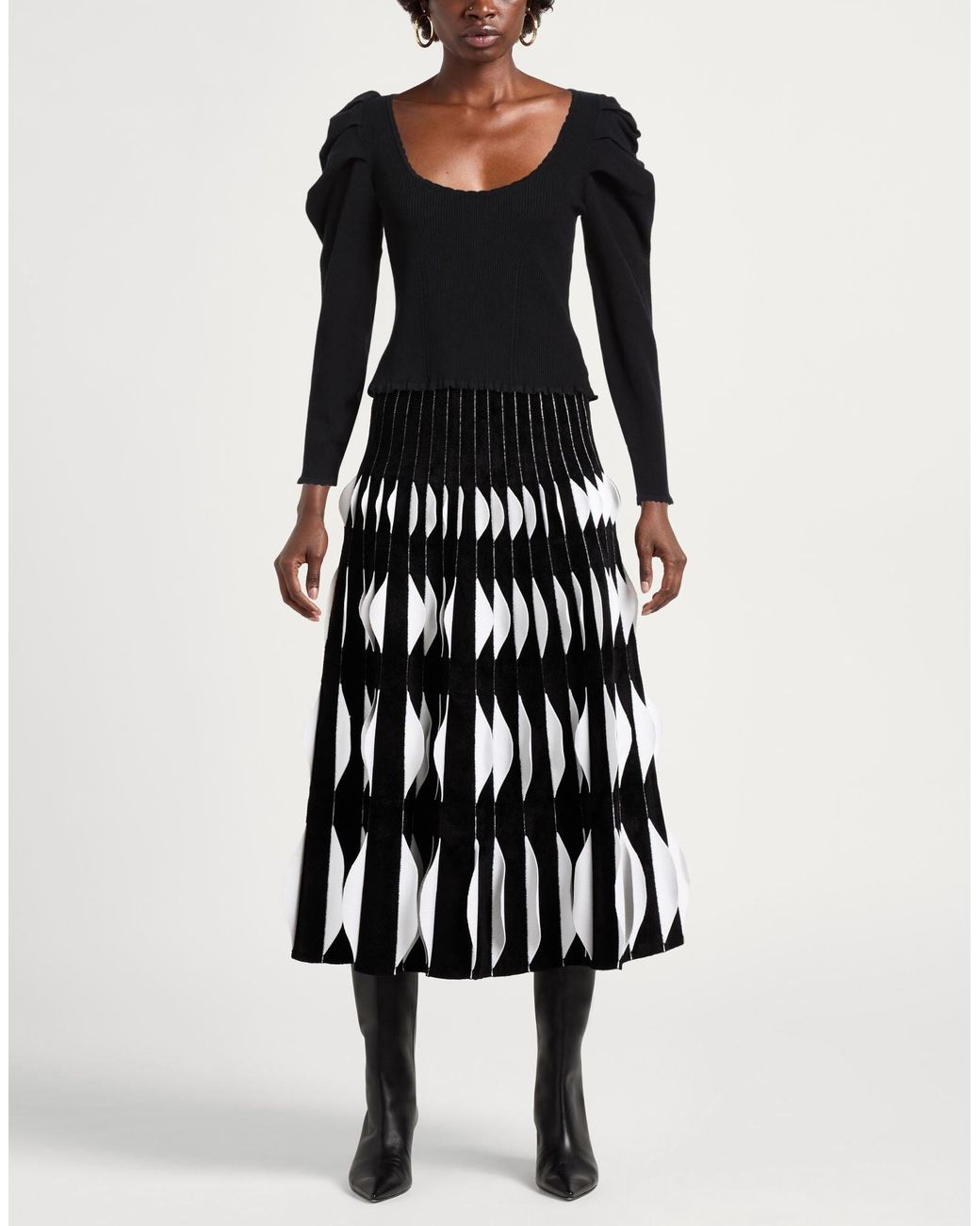 Farm Rio Black Ribbed-Knit Jumper