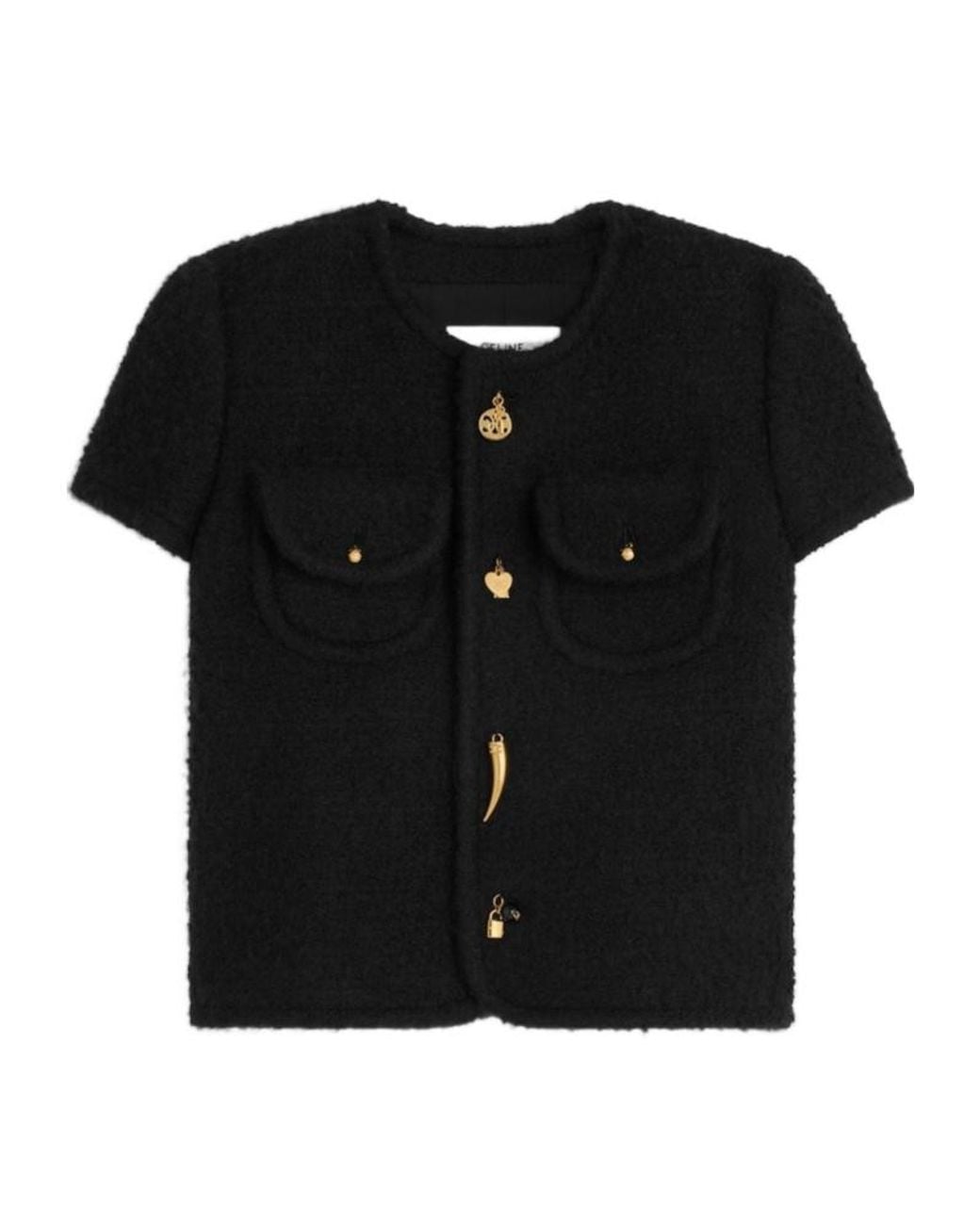 Céline Black Short-Sleeved Jacket