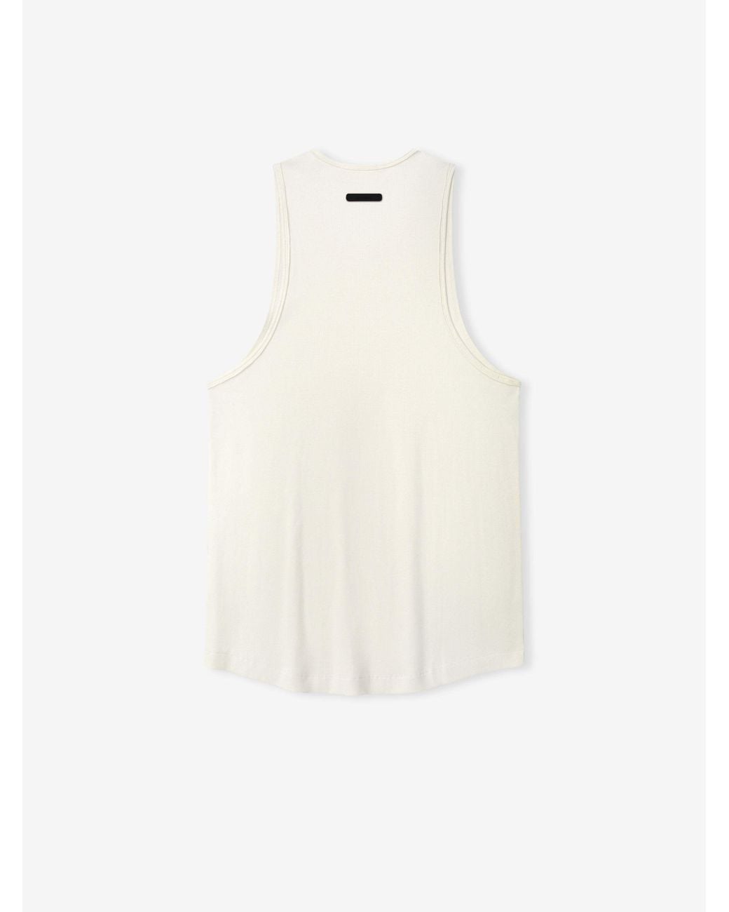 Fear Of God White Essential Ribbed Tank Top for men