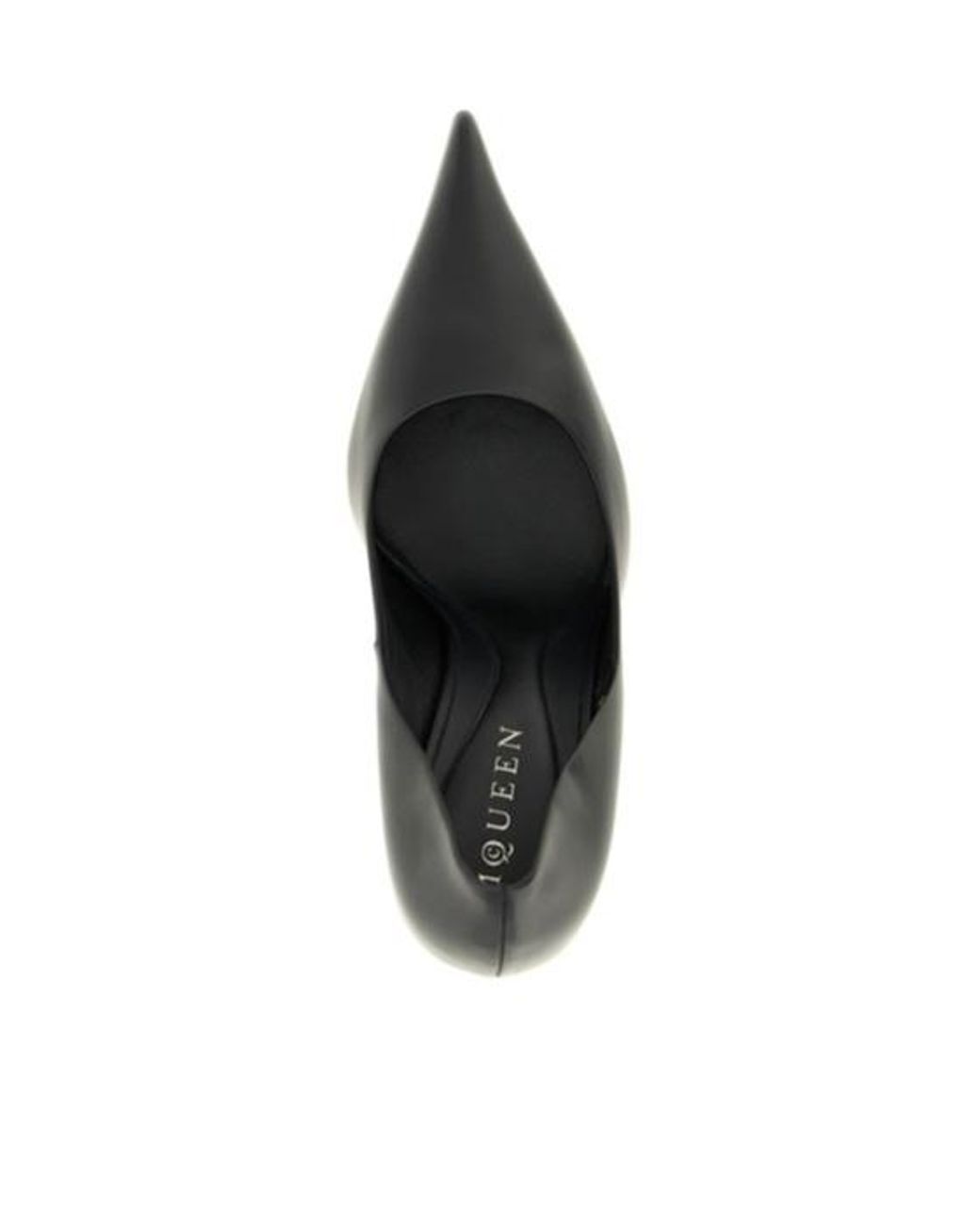McQueen Black Pointed-Toe Pumps