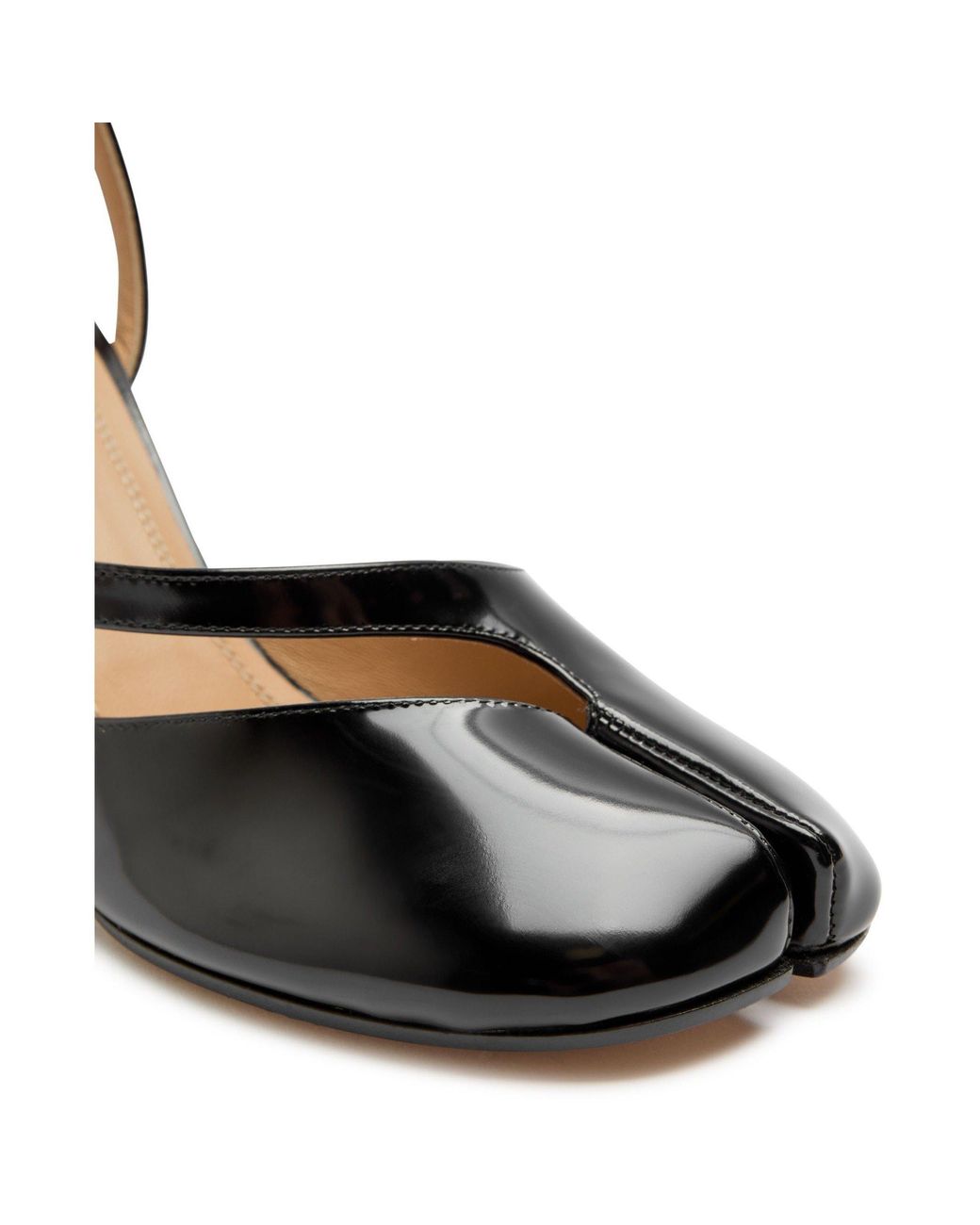 Maison Margiela Black Patent Leather Sandals