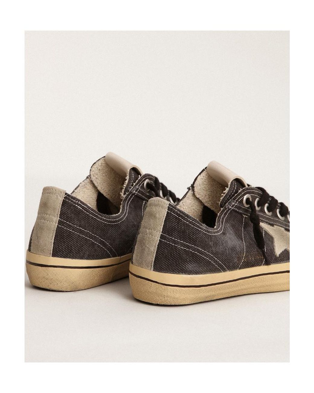Golden Goose Deluxe Brand Brown V-Star Lace-Up Sneakers for men
