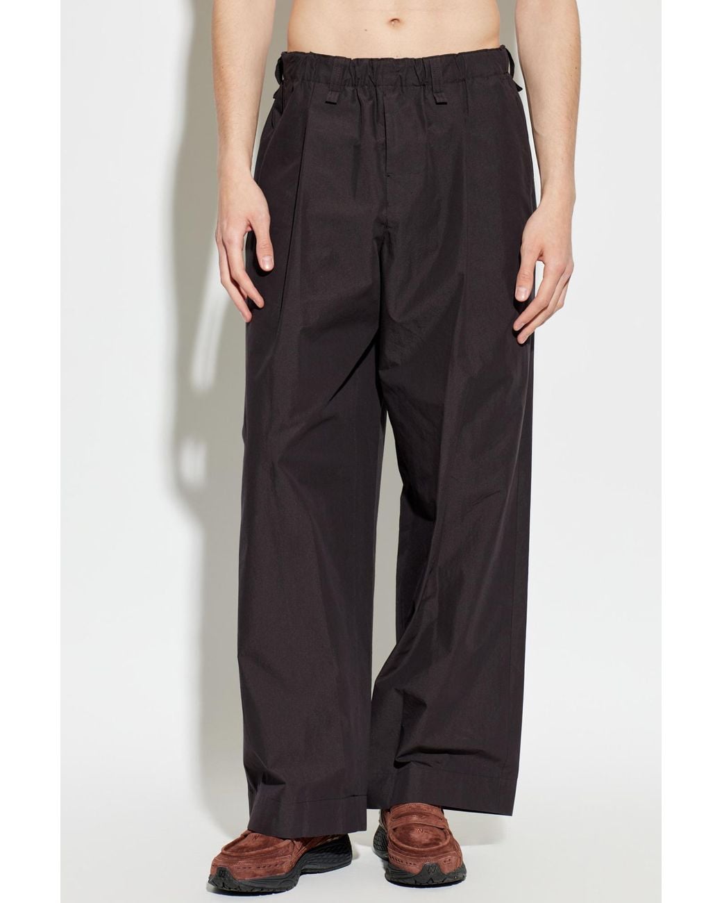 Homme Plissé Issey Miyake Black Pleated Elasticated-Waist Trousers for men