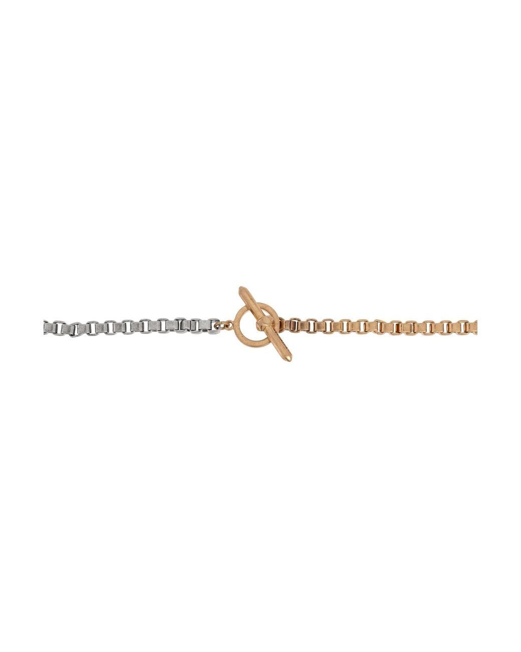 AllSaints White Dual Tone Box Chain Necklace
