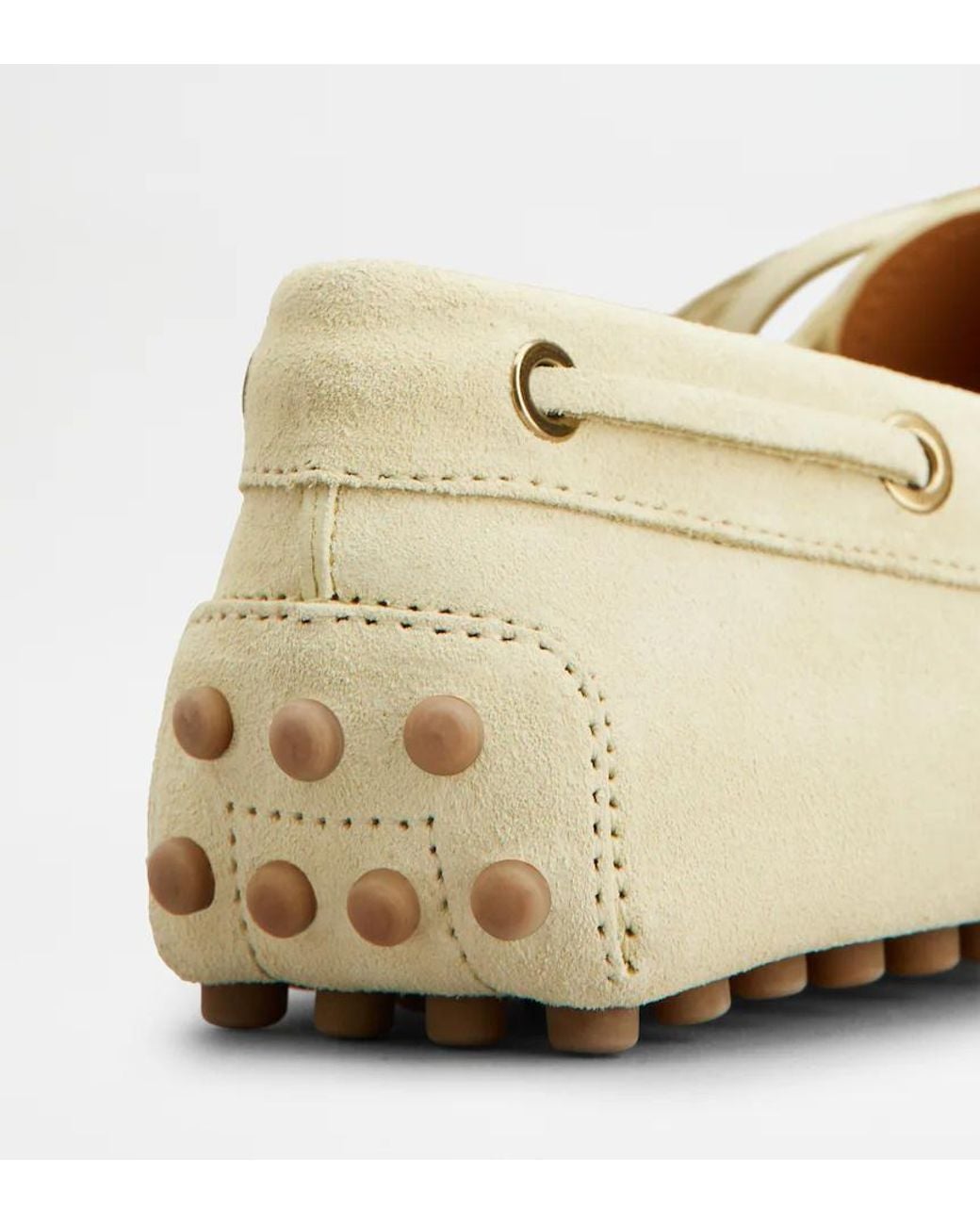 Tod's White Round-Toe Loafers