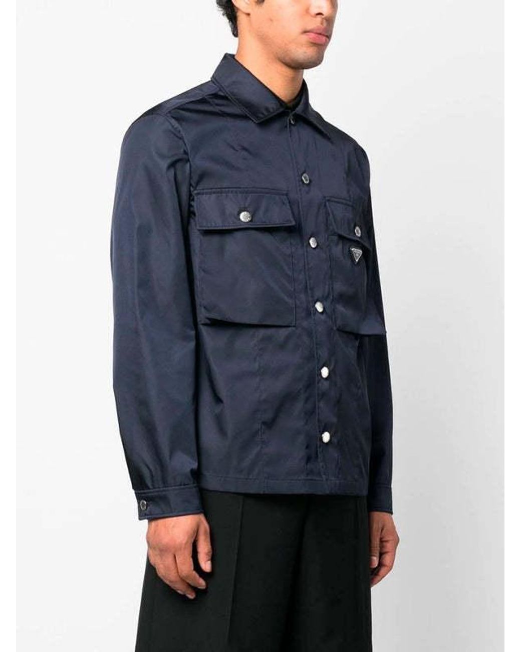 Prada Blue Casual Jacket for men