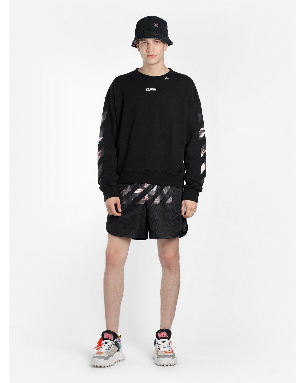 Off-White c/o Virgil Abloh Black Caravaggio Arrows Sweatshirt for men