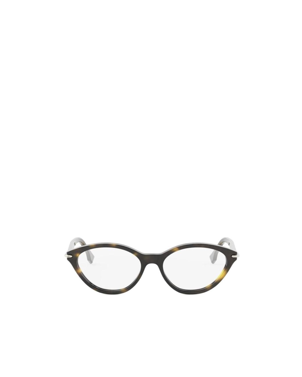 Fendi White Eyewear Cat-Eye Frame Glasses