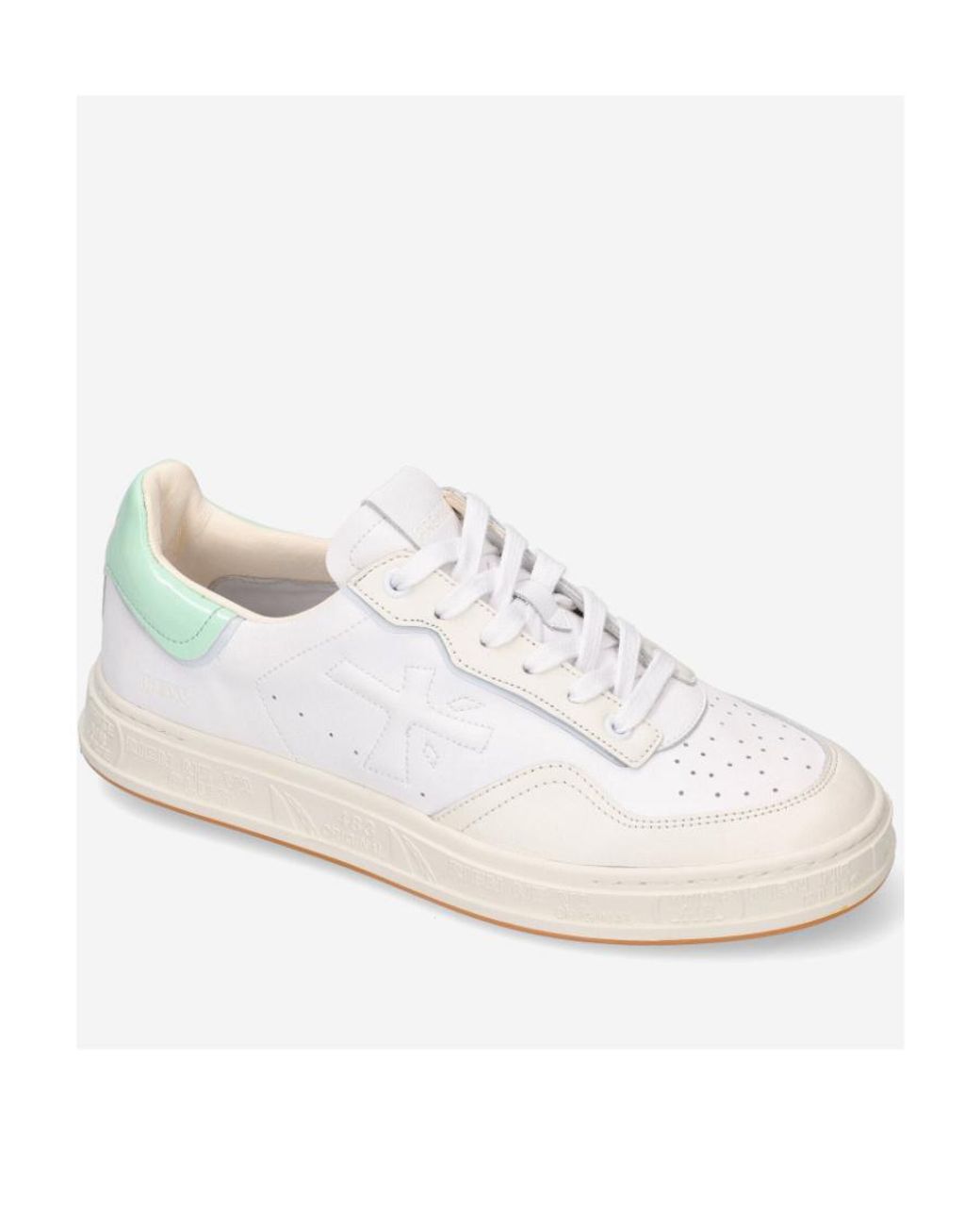 Premiata White Logo Sports Shoes