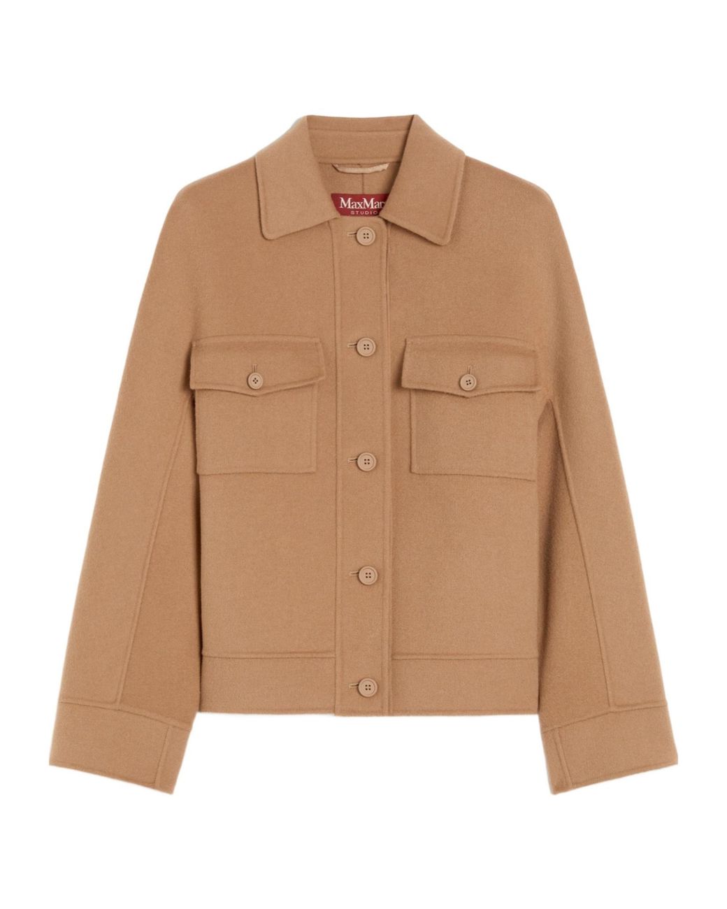 Max Mara Brown Studio Fiero Button-Up Jacket