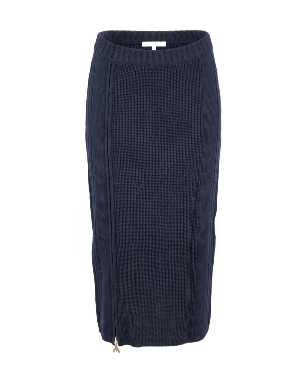 Patrizia Pepe Blue High-Waisted Midi Skirt