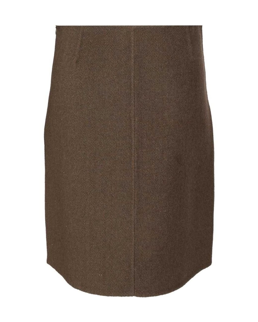 P.A.R.O.S.H. Brown Wool Mini Skirt