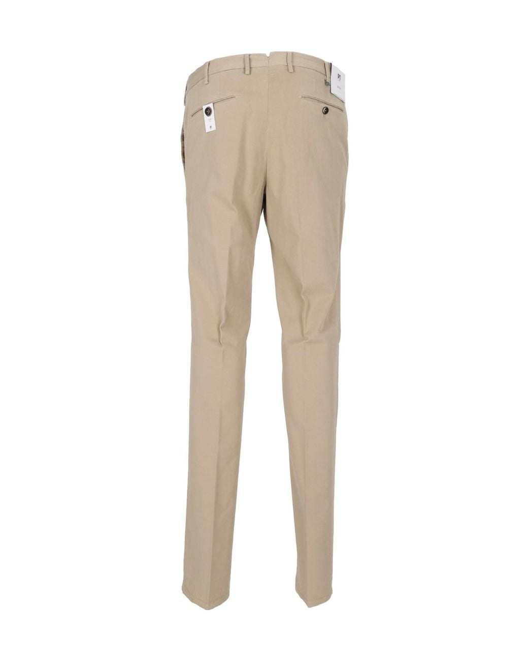 PT01 Natural Casual Trousers With Belt Loops for men