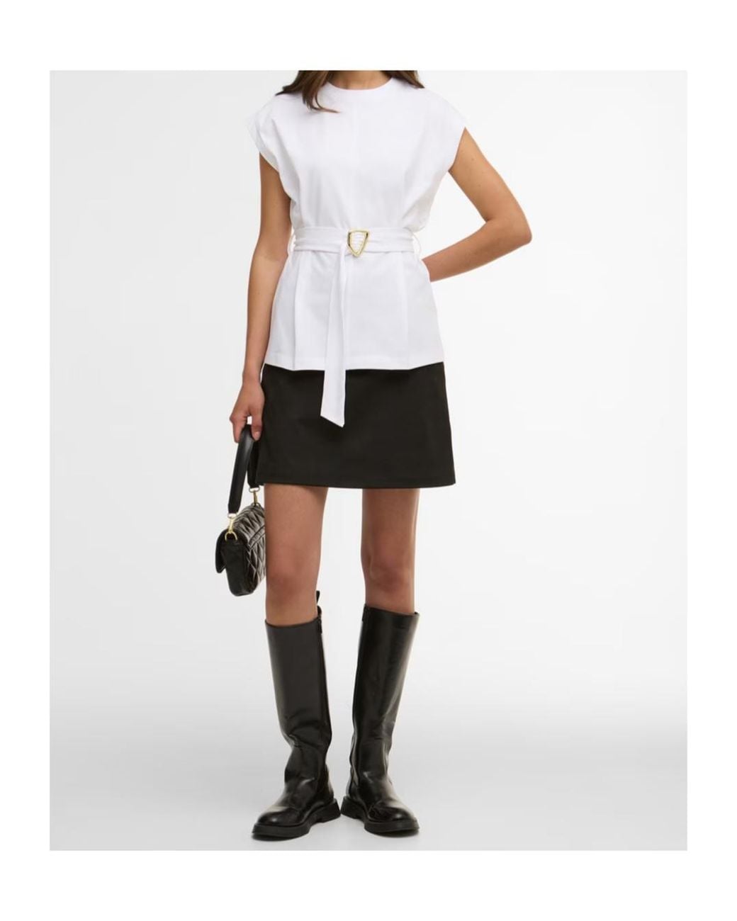 Barbour White Belted T-Shirt