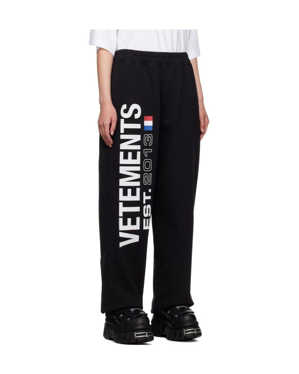 Vetements Black Flag-Logo Print Track Pants