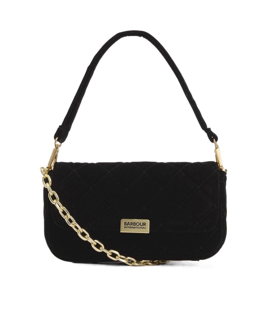 Barbour Black Soho Mini Quilted Crossbody Bag