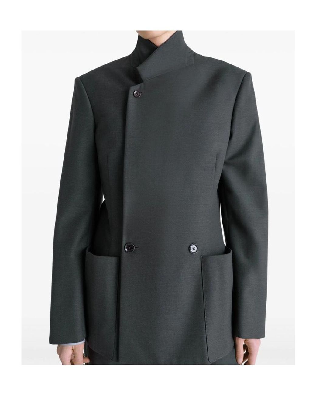 Lemaire Black Double-Breasted Tailored Jacket