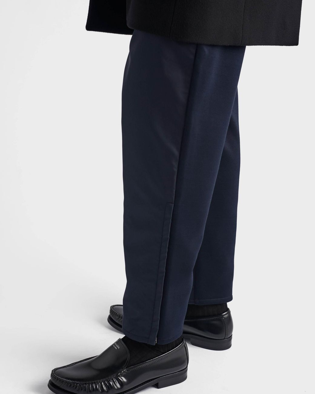 Prada Blue Technical Cotton And Re-Nylon Pants for men