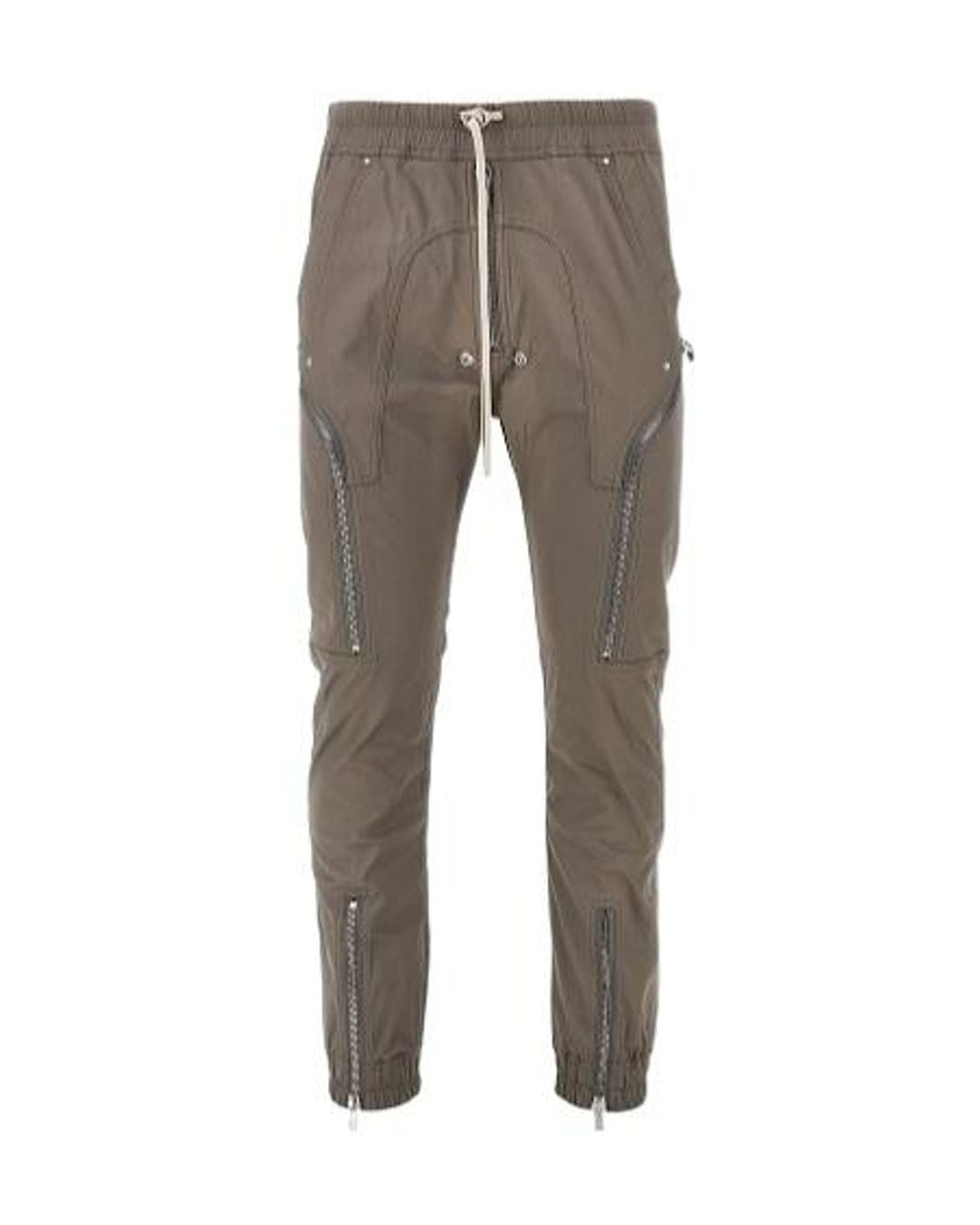 Rick Owens Gray Heizer Drawstring Cargo Pants for men