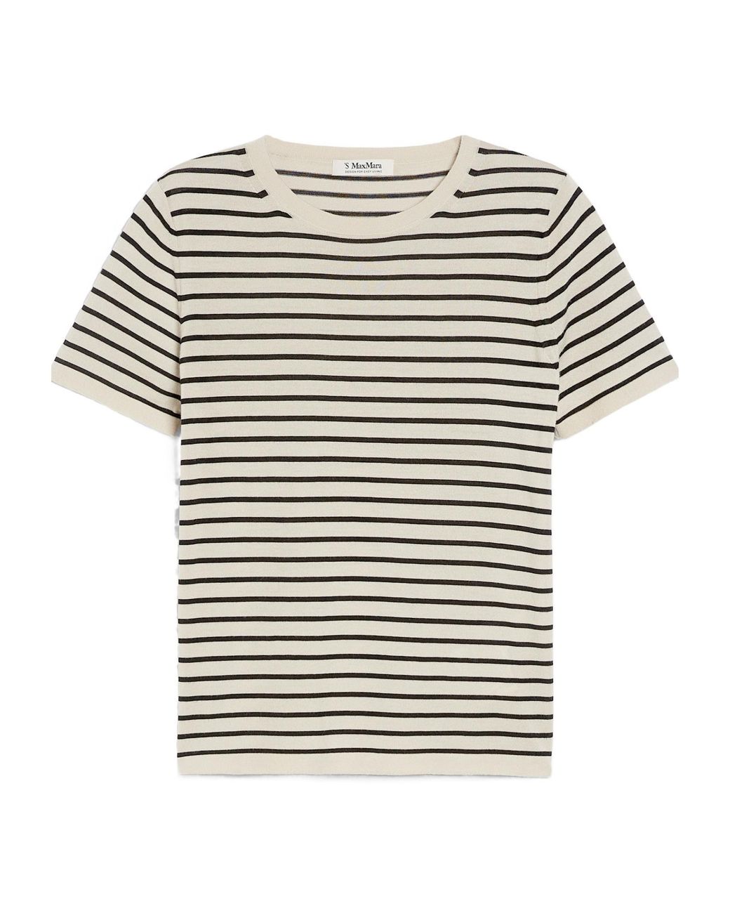 Max Mara White 'S Egidio Striped Crewneck T-Shirt