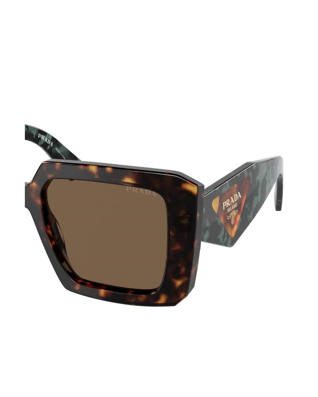 Prada Brown Eyewear Square Frame Sunglasses