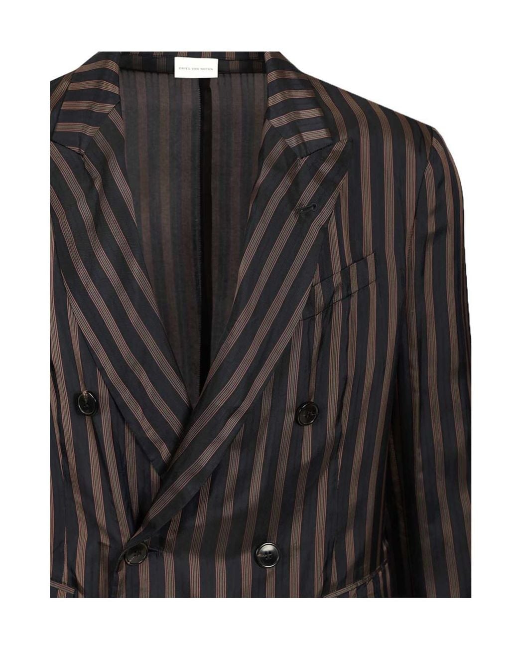 Dries Van Noten Black Unstructured Cupro Blazer for men