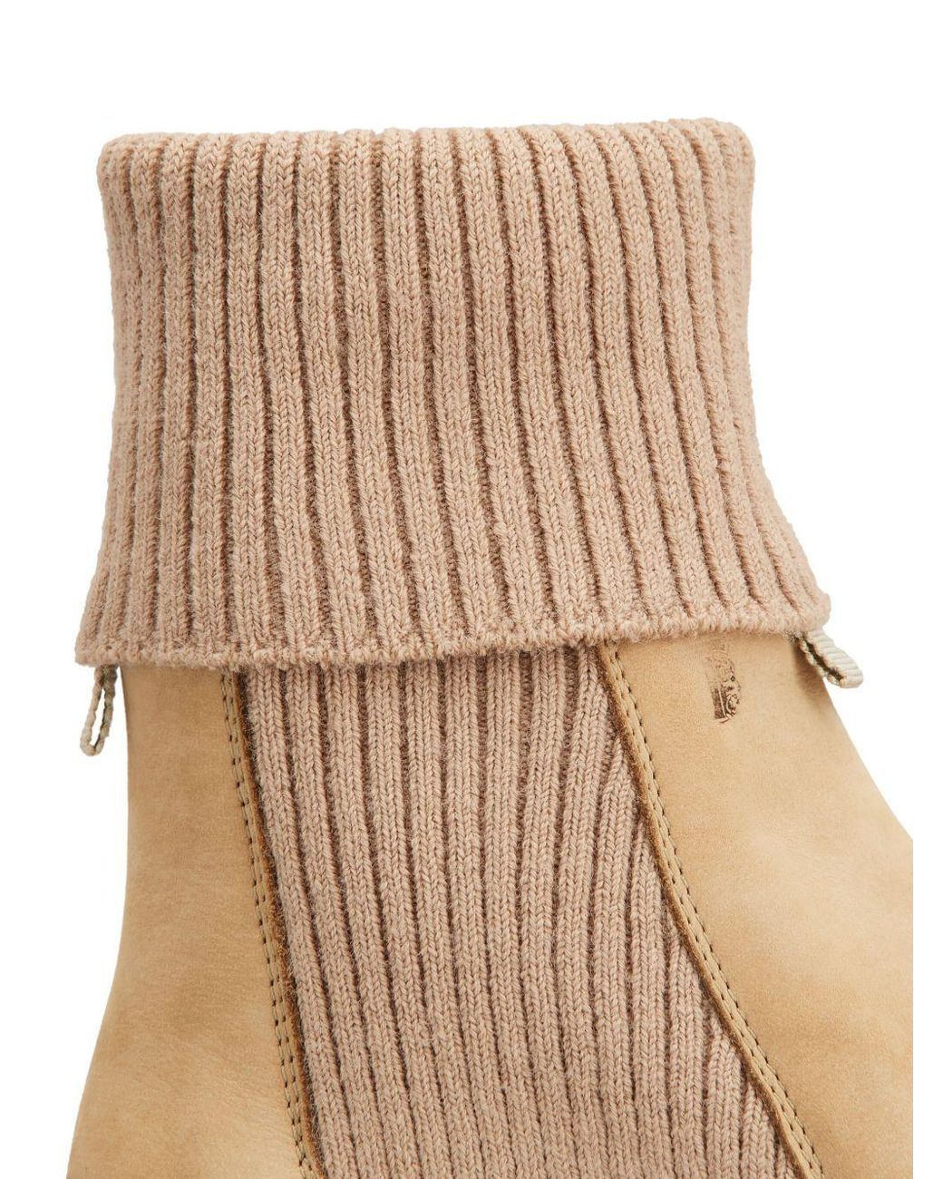 Tod's Natural Calfskin Fabric Boots