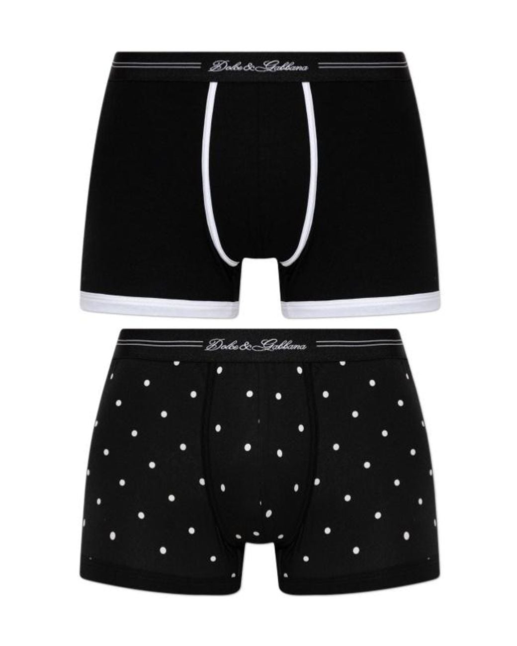 Dolce & Gabbana Black Logo Detailed Pack Of Boxers for men