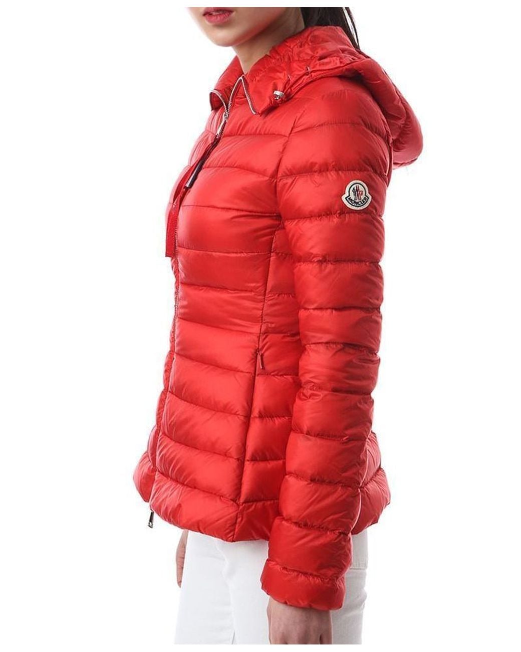 Moncler Red Amethyste Slim-Fit Down Jacket