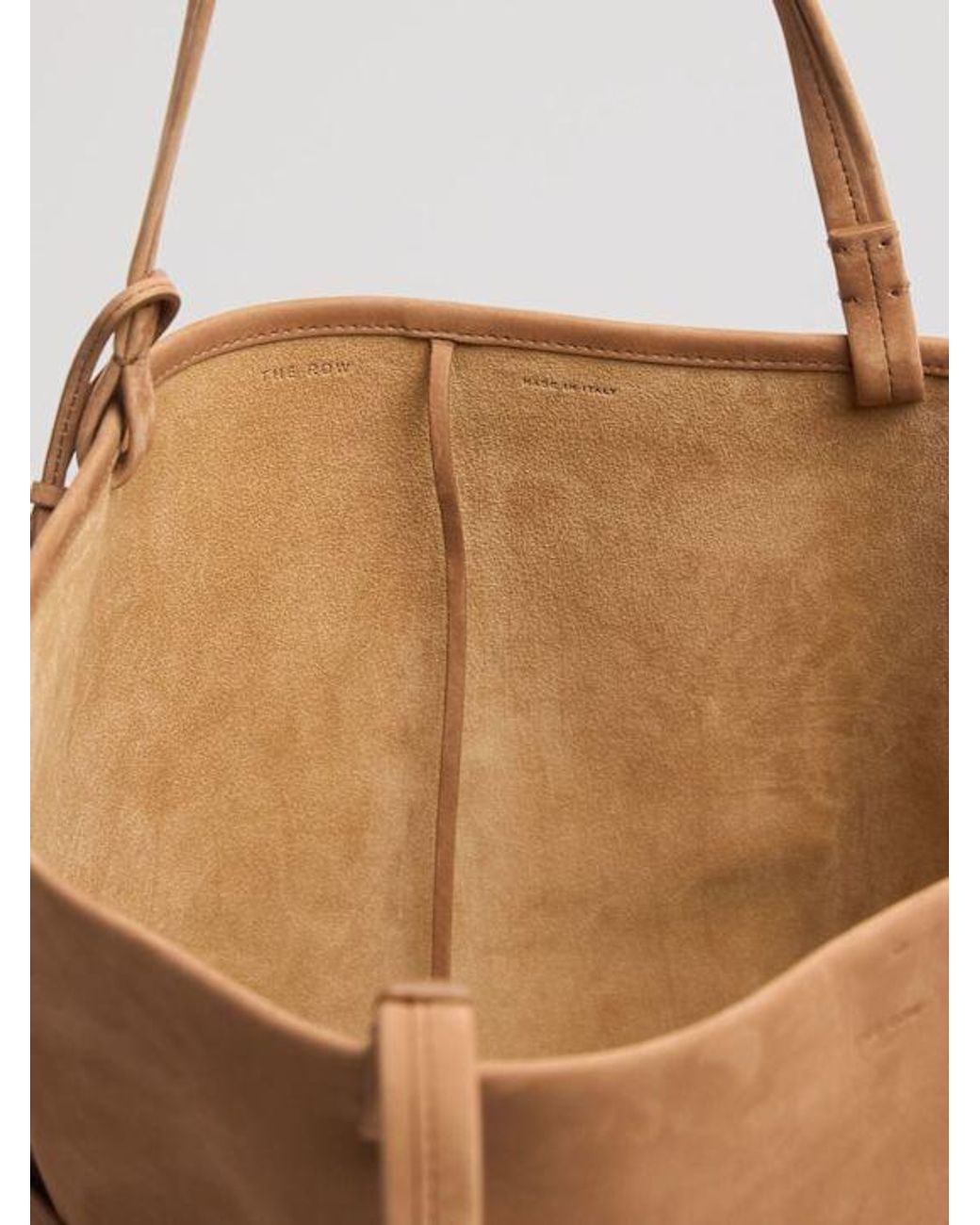 The Row White Tote With Top Handle