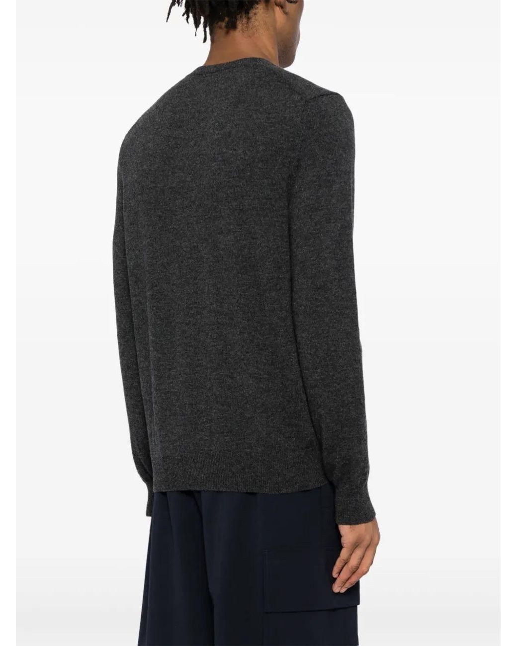 COMME DES GARÇONS PLAY Gray Heart-Patterned Cardigan for men